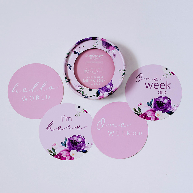 [4차 완판! 5차 입고예정!!]플로랄 키스 앤 블러썸 핑크 양면 성장카드 Floral Kiss &amp; Blossom Pink